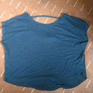 Black sheer half tee